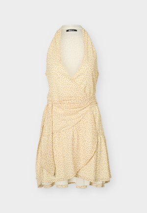 Gina Tricot, SHEER WRAP DRESS - Denní šaty - yellow
