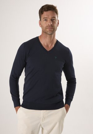 Felix Hardy, V-NECK PULLOVER - Jumper - dark blue