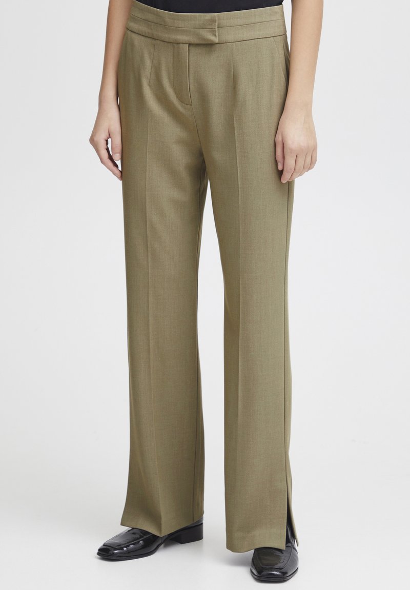 b.young - DANTA STRAIGHT - Trousers - aloe melange, Enlarge