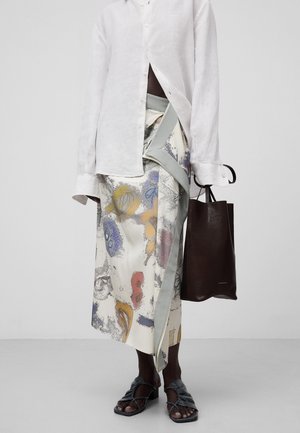 PRINTED WITH RUFFLE - A-line skirt - multicolor