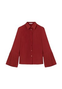 CON MANICHE PLISSÉ - Button-down blouse - bordeaux