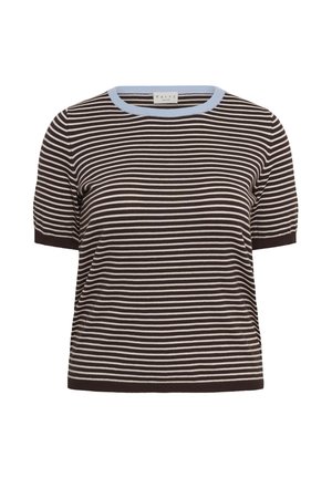 Kaffe Curve, T-shirt imprimé - coffe bean turtledove-blue fog