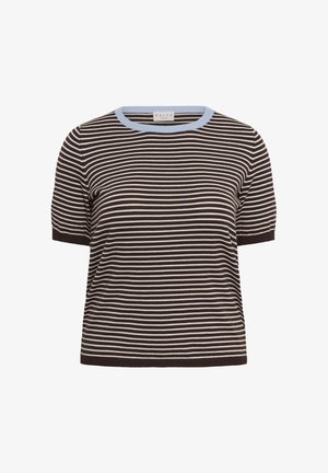 Kaffe Curve, T-shirt imprimé - coffe bean turtledove-blue fog