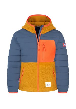 TROLLKIDS, KIDS ROMSDALEN JACKET UNISEX - Übergangsjacke - bronze/mystic blue/flame orange