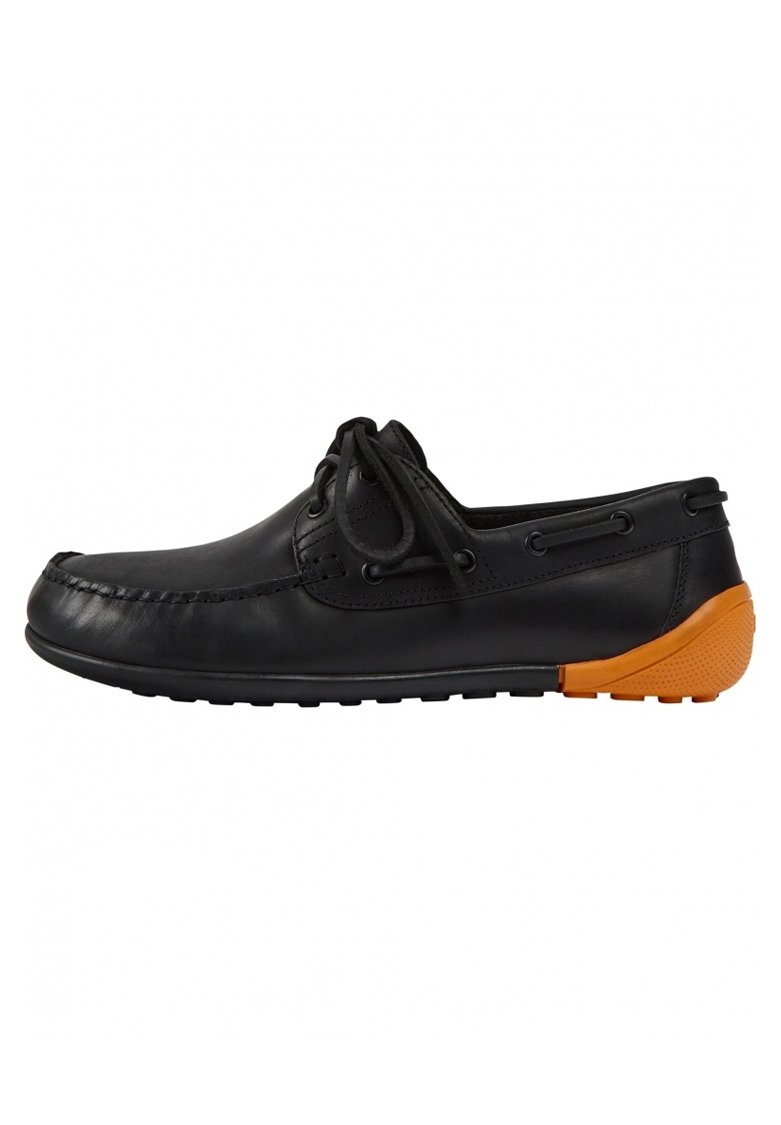 Zapatos Nauticos Gamuza Abrojo Negro Kids Klivers (7101)