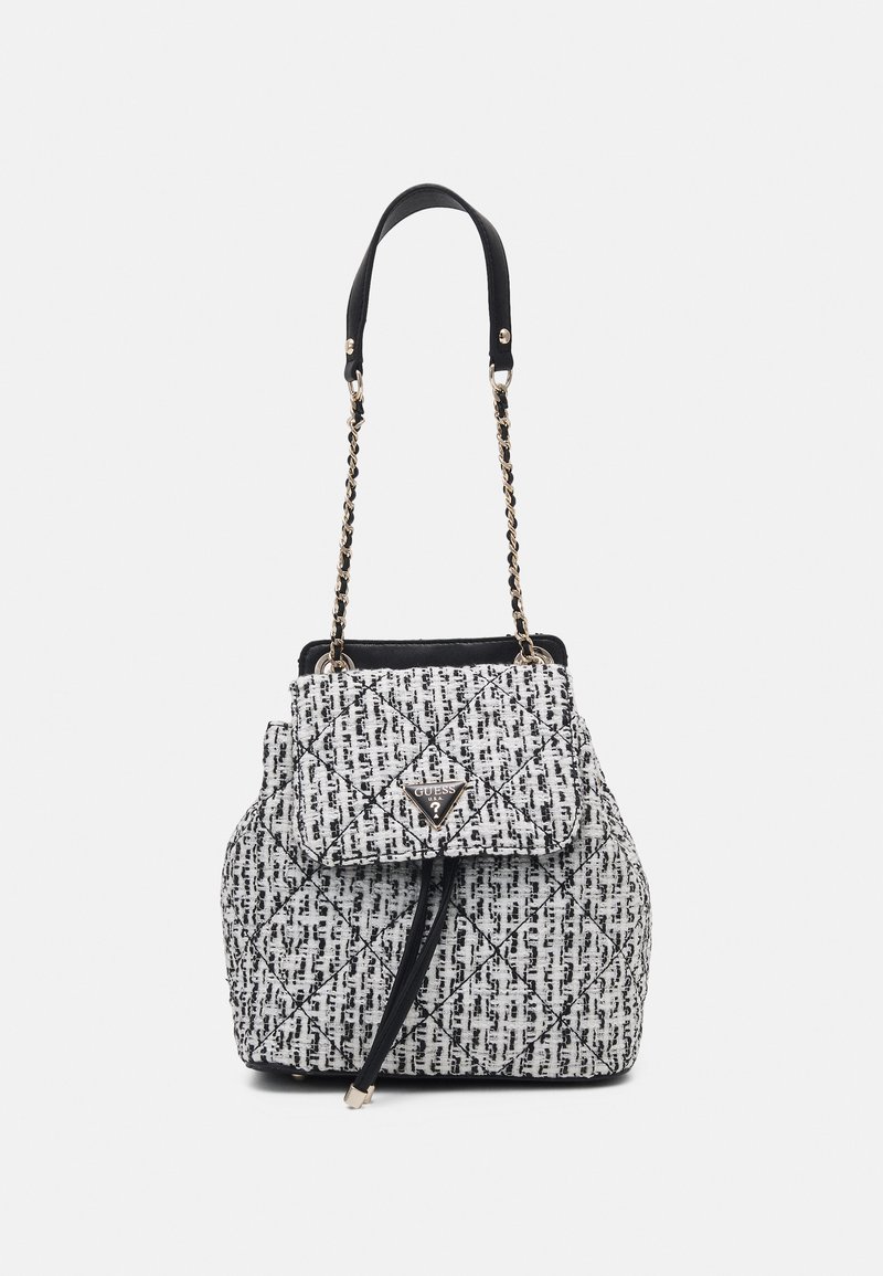 Guess CESSILY FLAP BACKPACK Rucksack black white/black Zalando.de