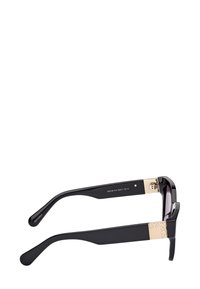 Gafas de lectura negras rectangulares con patas gruesas y detalles en oro, incluyendo la marca "MAX&Co" en la patilla.