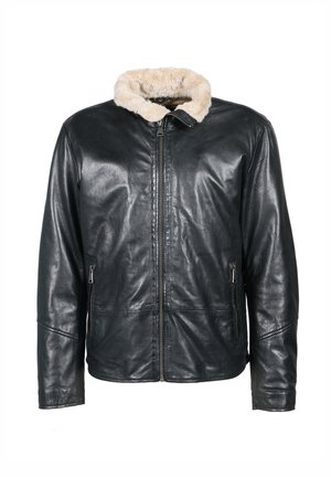 Freaky Nation Lederjacke - black beige