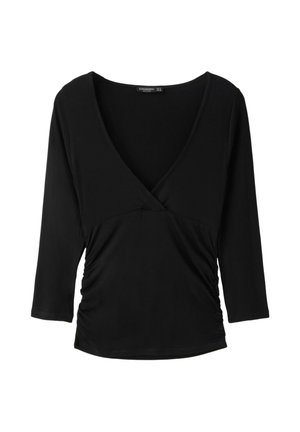 Stradivarius, UNDER-BUST SEAM T-SHIRT - T-shirt à manches longues - black