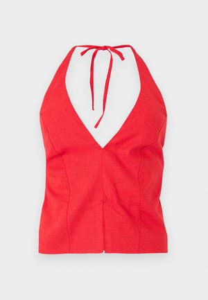 Abercrombie & Fitch BARE CLEAN FRONT HALTER VEST  - Topper - red