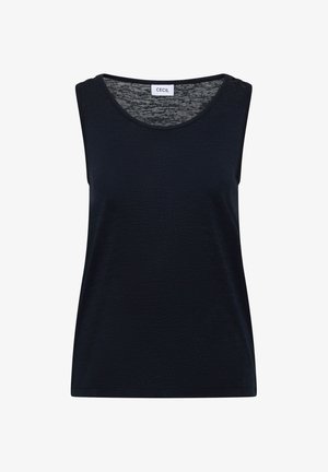 Cecil, TOP WITH ROUNDED V-NECK AND WEAVING DETAILS - Débardeur - universal blue