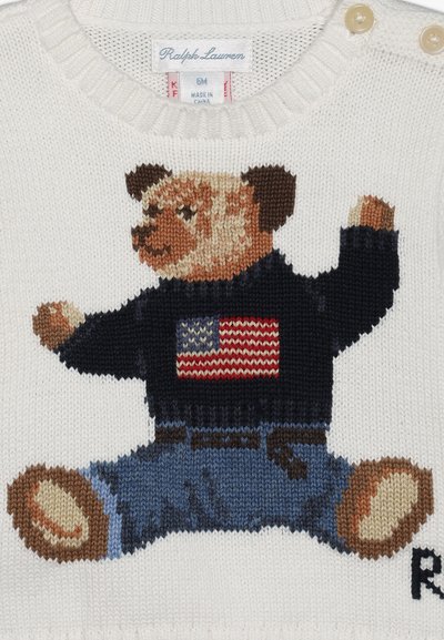 Polo Ralph Lauren POLO BEAR COTTON SWEATER 0-2Y UNISEX - Strikkegenser - nevis