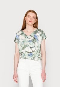 mine to five TOM TAILOR BLOUSE EASY SHAPE - Blusa - beige green marble design