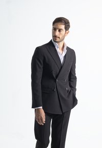 PuroEgo AMERICANA NON IRON DESECTRUCTURADA CRUZADA - Chaqueta de traje - black