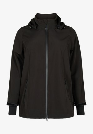 WITH DETACHABLE HOOD - Giacca leggera - black