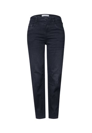 Street One, HIGH WAIST, LOOSE-FIT BARREL-LEG JEANS - Jeans fuselé - blue black soft wash