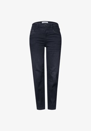 Street One, HIGH WAIST, LOOSE-FIT BARREL-LEG JEANS - Jeans fuselé - blue black soft wash