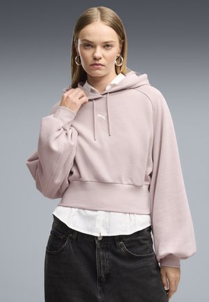 Puma, ESSENTIALS CROPPED BALLOON SLEEVE HOODIE - Kapuzenpullover - misty pink