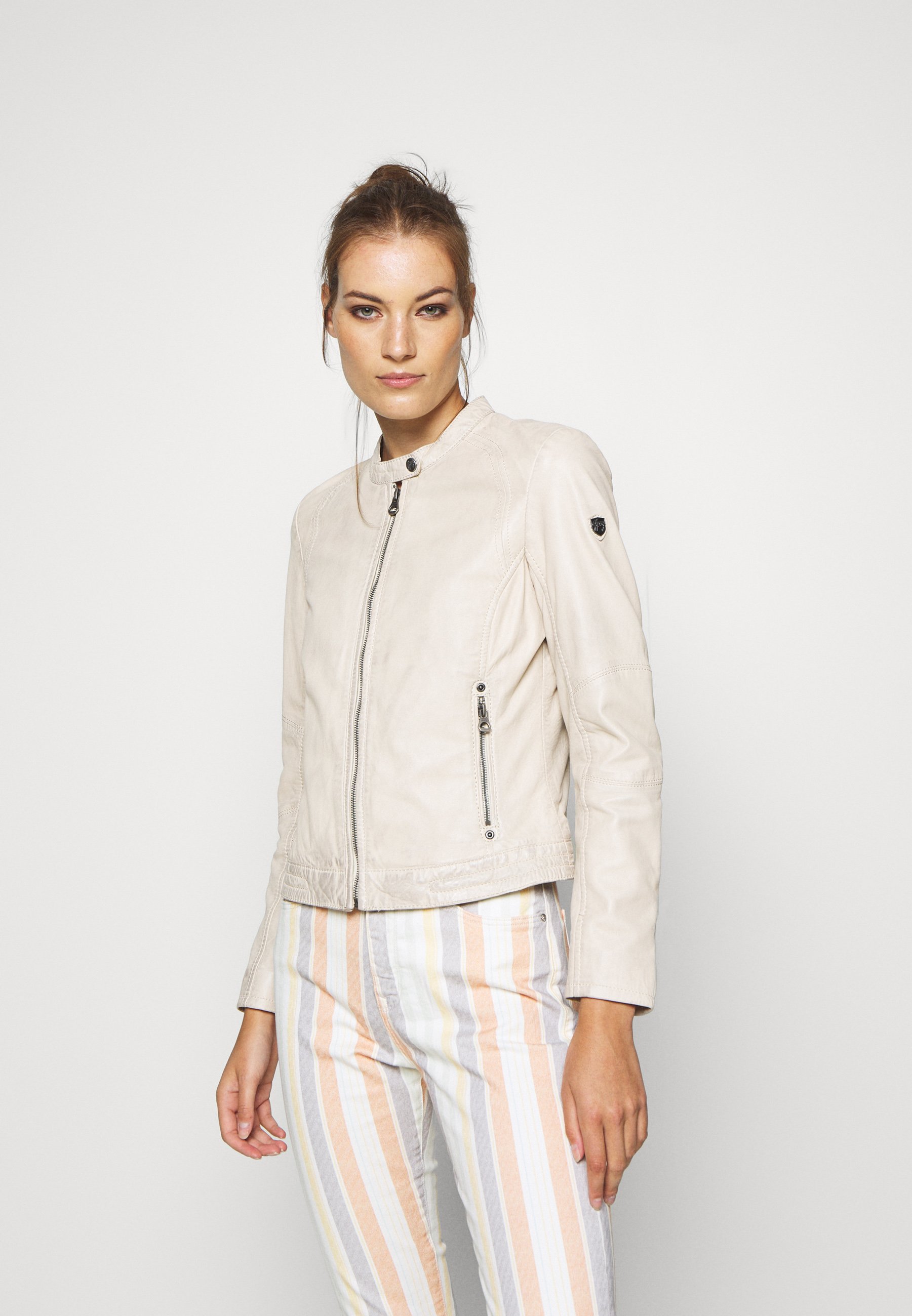 leather jacket off white