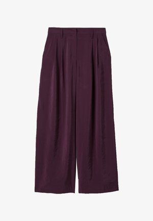 Stefanel, WIDE LEG TROUSERS. - Broek - plum