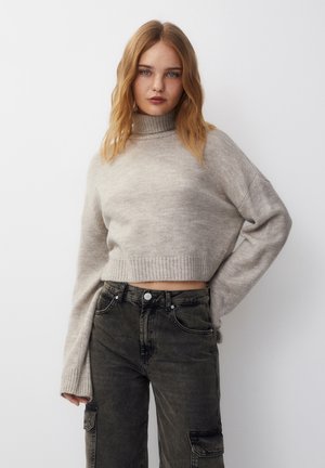 Langarm-Pullover Mit Glitzersteinchen In Beige-meli Produktbild-Vorschau 2