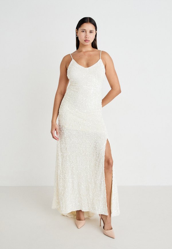 YASMIRA STRAP TRAIN DRESS CELEB - Occasion wear - gardenia