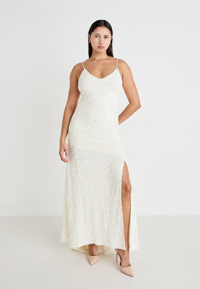 YAS YASMIRA STRAP TRAIN DRESS CELEB - Robe de cocktail - gardenia