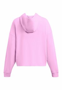Sudadera corta en suave tela de color rosa pastel, con capucha, mangas largas y un corte relajado con sencillos detalles de costura.