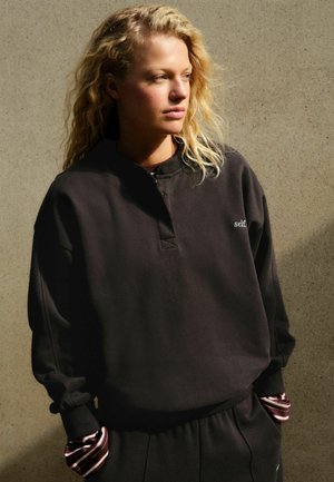 Self., REGULAR FIT - HENLEY SWEATSHIRT - Sweatshirt - chocolate brown