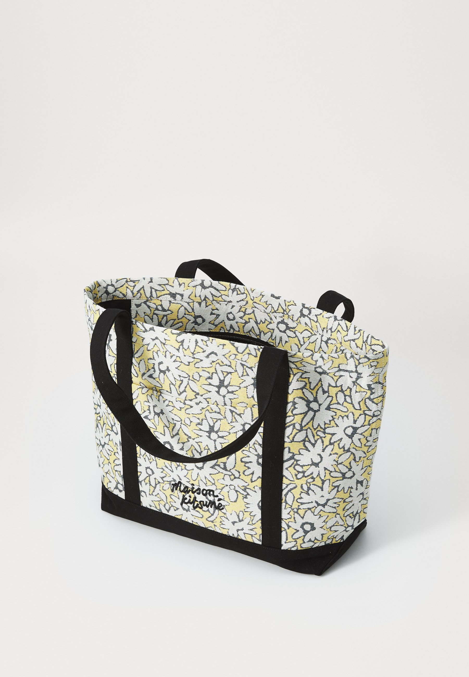 ■MAISON KITSUNE■ Daisy Field Large Tote Bag Mimosa Print O DAISY FIELD LARGE JACQUARD TOTE | Maison Kitsuné