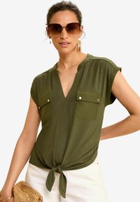Love & Roses Apdrukāts T-krekls - khaki green