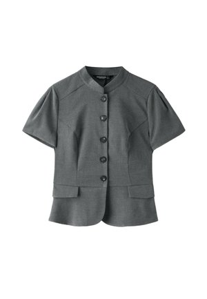 Stradivarius, FITTED SHORT SLEEVE SHIRT - Button-down blouse - light grey