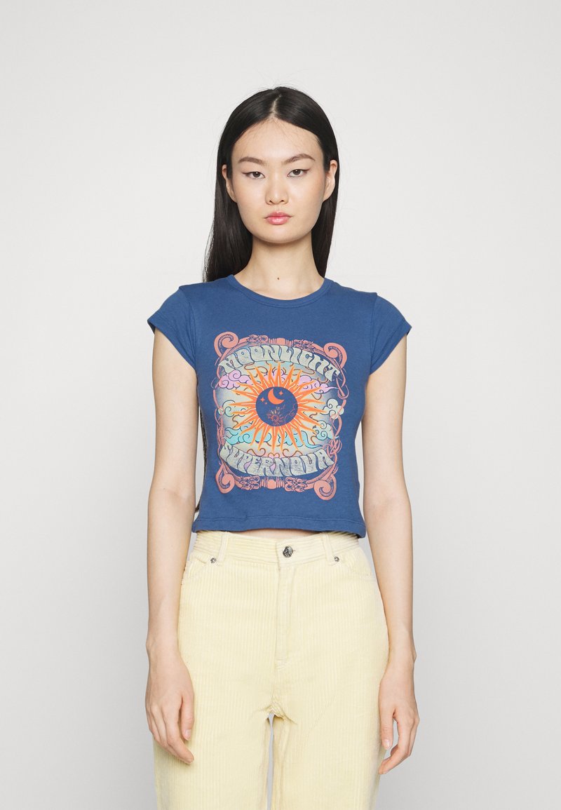 BDG Urban Outfitters MOONLIGHT BABY TEE Tshirt imprimé blue/bleu