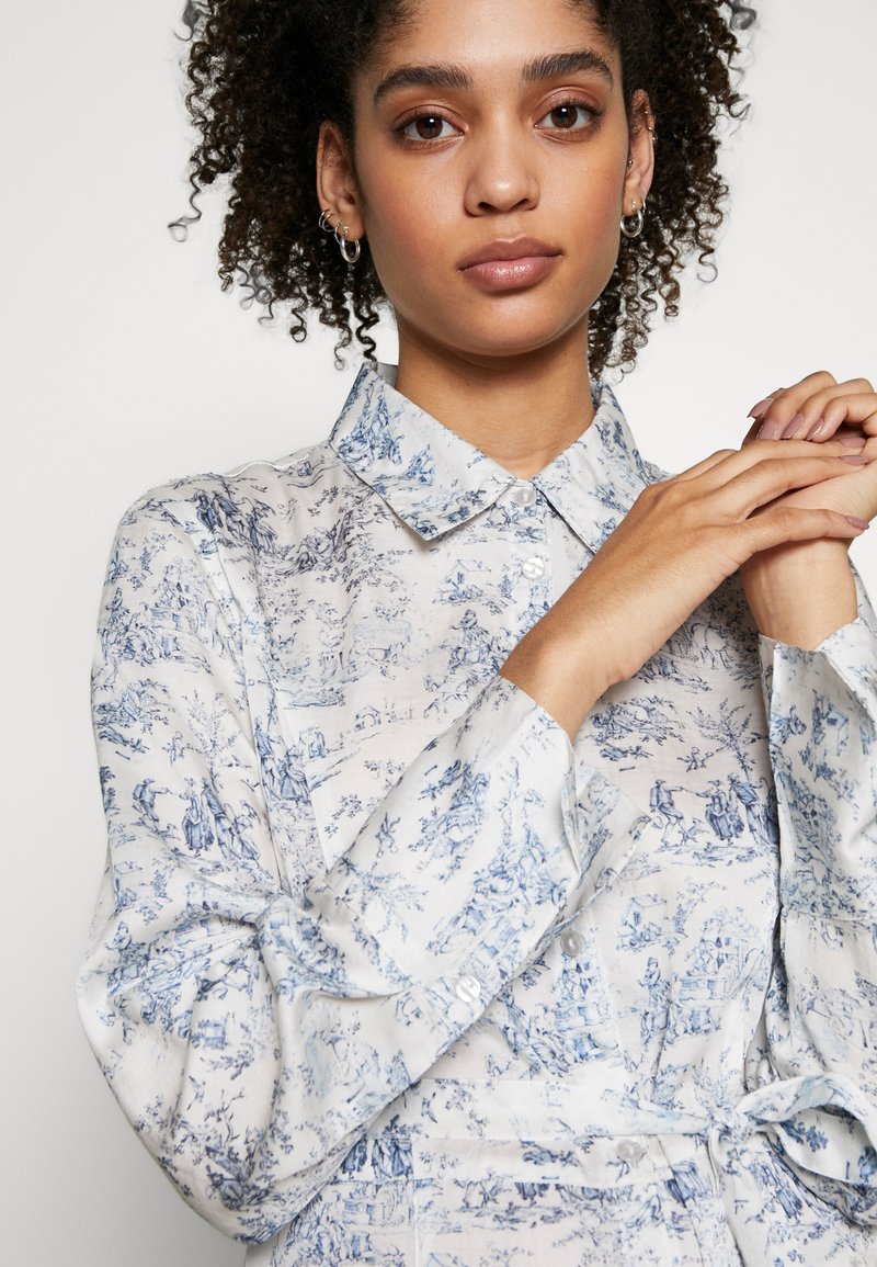 Cream Margot Dress Shirt Dress Blue Toile De Jouy Light Blue Zalando Co Uk