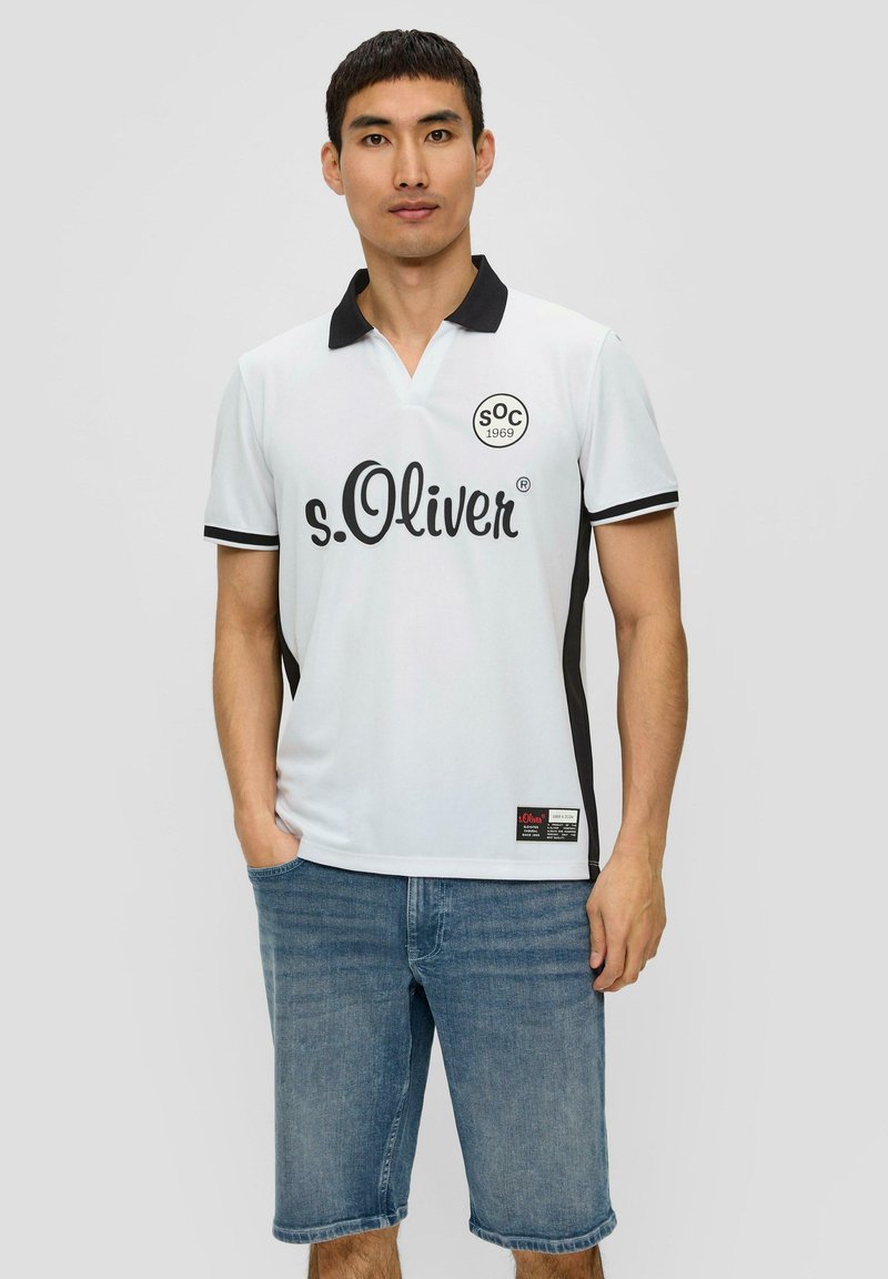 s.Oliver MIT LOGO - Poloshirt - weiß