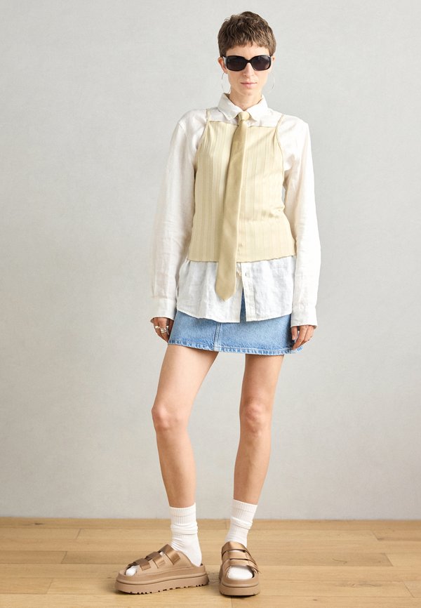 GOLDENGLOW SLIDE - Heeled mules - sand3