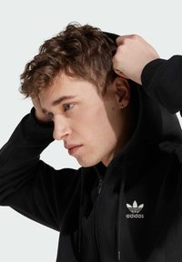 adidas Originals TREFOIL ESSENTIALS FULL-ZIP - Felpa con zip - black