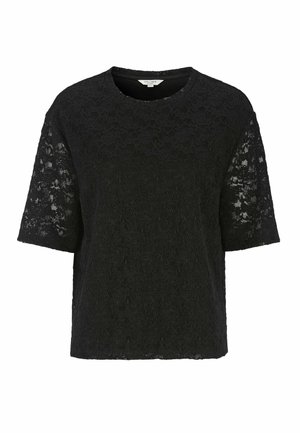 WITH ROUND NECK - Bluse - black