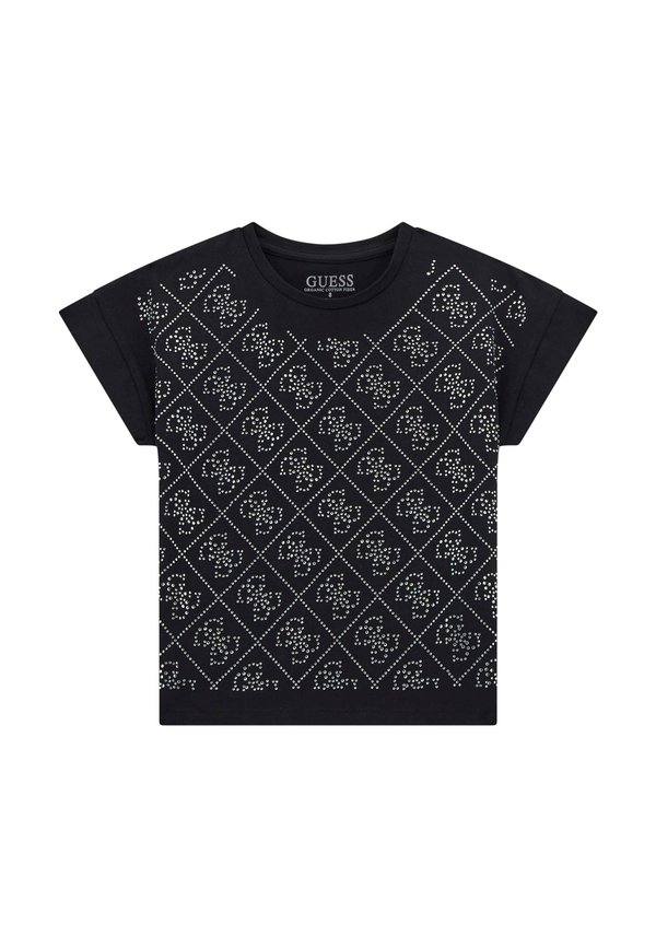 4G LOGO STRASS - T-Shirt print - schwarz