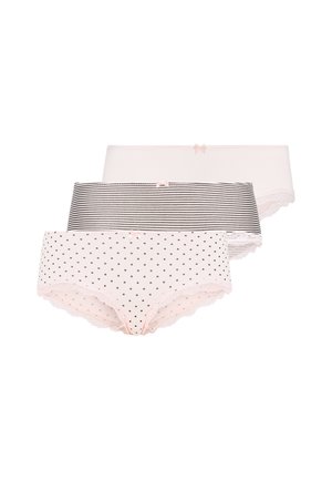 3 PACK - Slip - rosa-uni  gepunktet gestreift