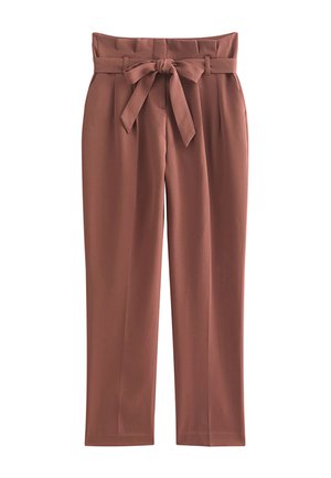 New Look, PAPERBAG WAIST TIE FRONT - Pantalones - dark brown