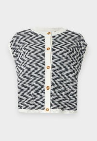 OLIVIA BUTTON THROUGH VEST - Kardigan - cloud/navy