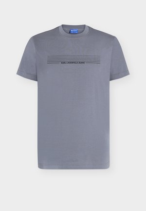 Karl Lagerfeld Jeans, SLIM FIT STRIPED LOGO - Printtipaita - grisaille