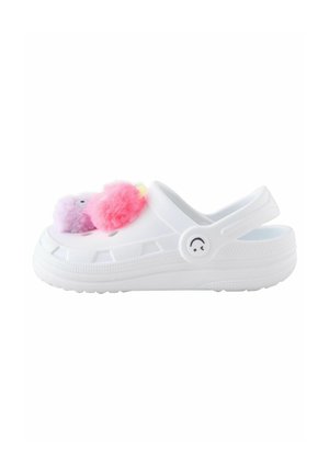 REGULAR FIT - Clogs - white fluffy monster