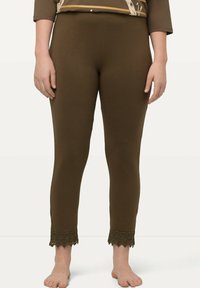 Ulla Popken 7/8 - Legíny - kalhoty  - dark brown