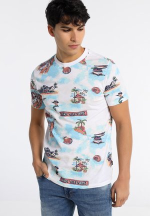 Six Valves MIT KURZEN ARMELN - Print T-shirt - weiß