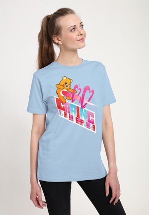 CARE BEARS UNLOCK THE MAGIC CARING IS MY SUPERPOWER - T-shirts print - light blue