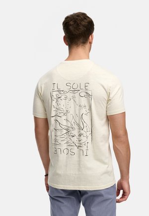 INASBJORN - T-shirt con stampa - white asparagus