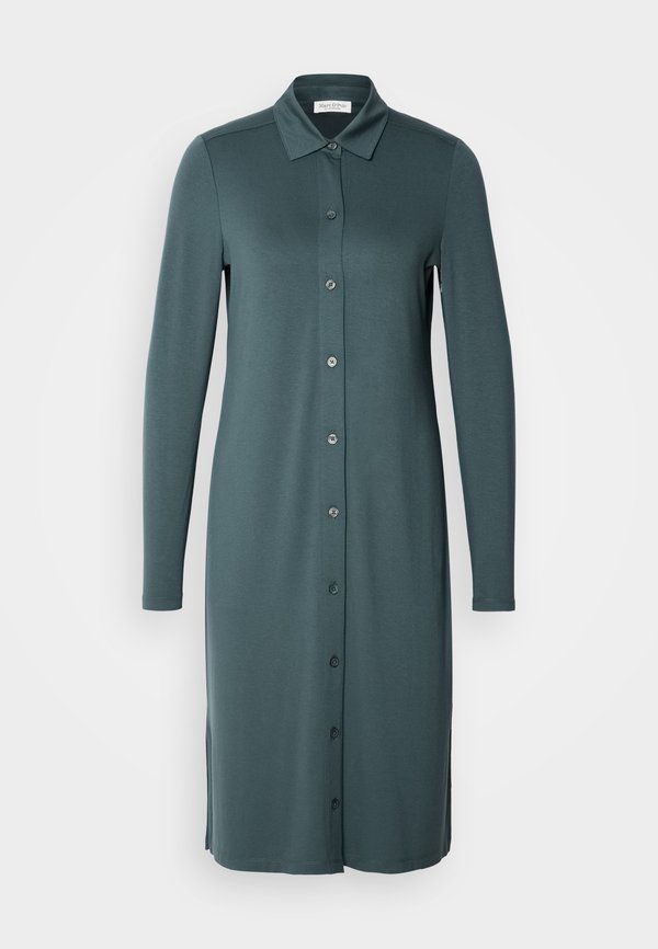 SHIRT DRESS - Jersey dress - deep emerald2