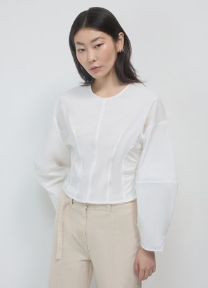 Calliope MANICHE AMPIE - Bluse - bianco lana